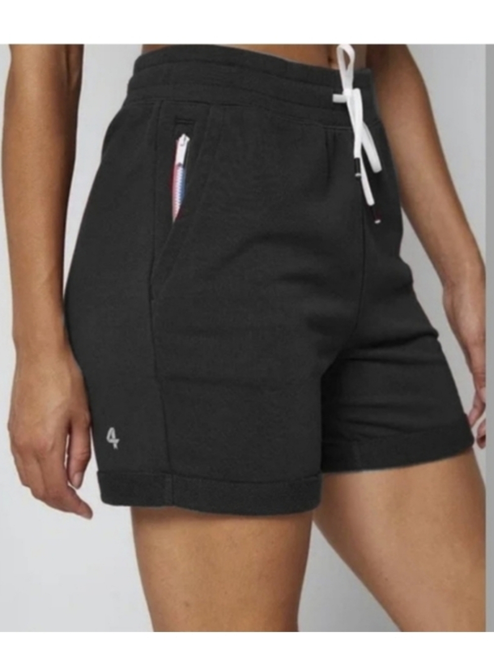 FourLaps Shorts Women's Small Black Athletic Fit Rush Short French Terry Soft